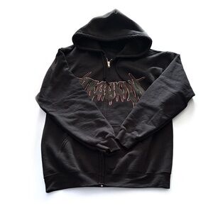 Black SRAY KIDZ Toronto Zip-Up Hoodie DOMINATE TOUR